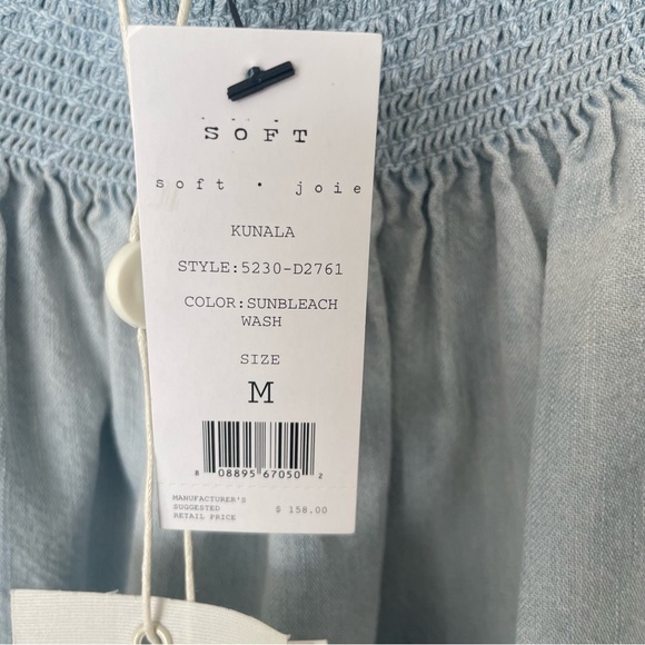NWT Soft Joie Kunala Chambray Dress Size Medium - Picture 4 of 10